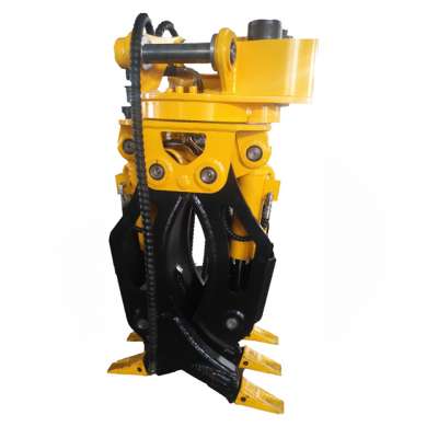 excavator attachment hydraulic sorting and demolition grapple