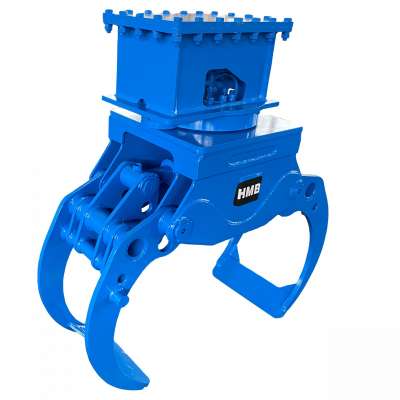 Construction machine excavator hydraulic rotating grapple for excavator